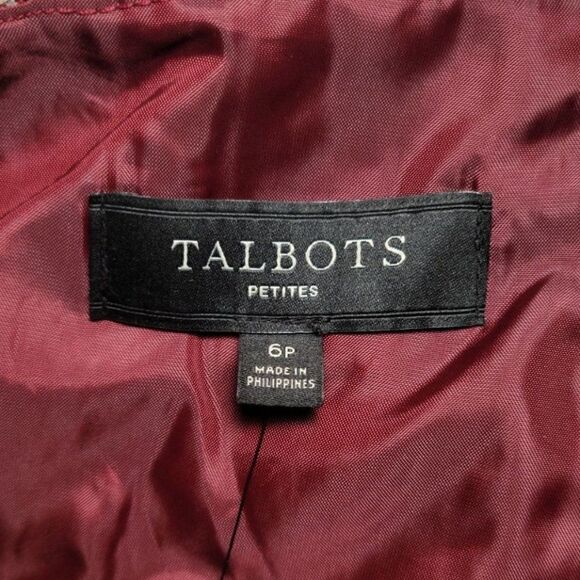 Talbots Textured Plaid Pencil Skirt Sz 6P - Picture 6 of 9